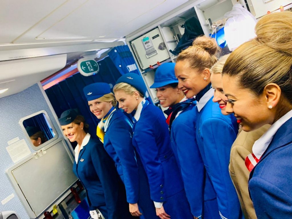 KLM organises a uniform fashion show in the sky