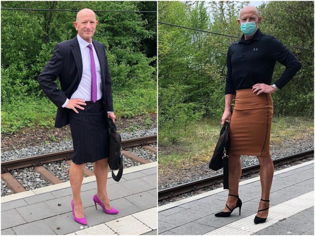 Man wears heels and skirt to the office every day – Prettybusiness World
