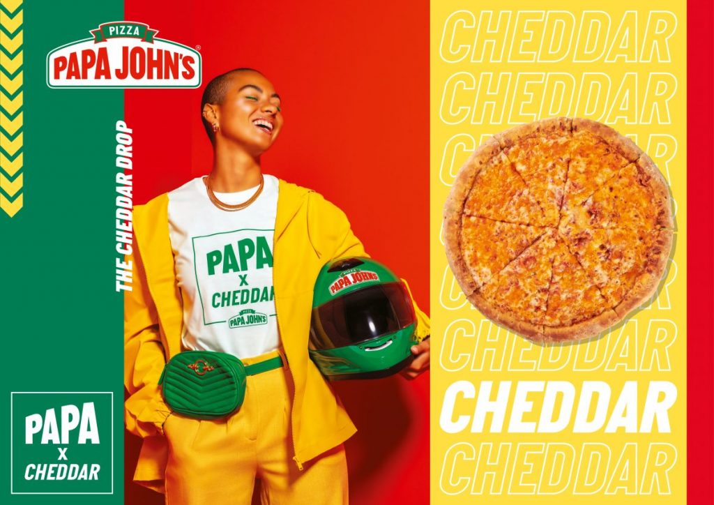 Papa John’s X Cheddar: Pizza delivery-inspired clothing line